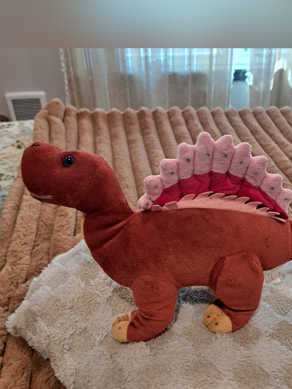 Discover The Dinosaur Spinosaurus Plush Stuffed Animal Toy Pink Red 17" Carlisle
